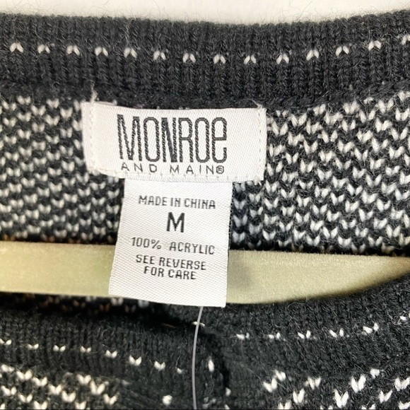 Monroe And Maine Plaid Houndstooth Trim Cardigan M - Picture 3 of 7